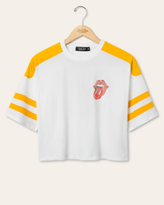 Women's The Rolling Stones Striped Crop Tee