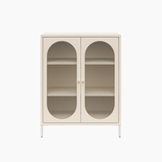 Luna Accent Cabinet with Fluted Glass