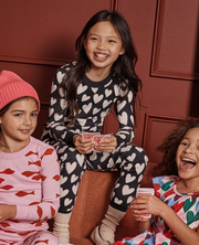 Kids Valentine's Long John Pajama Set