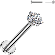 20 Gauge 5/16 3mm CZ Star Medical Grade Titanium Flatback Earring