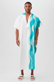 Hurley Caftan - Waves of Capri Cotton Sateen