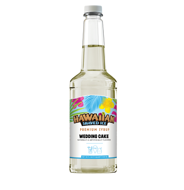 Wedding Cake Shaved Ice & Snow Cone Flavored Syrup - Pint