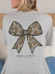 Simply Southern Coffee Bow Peach T-Shirt