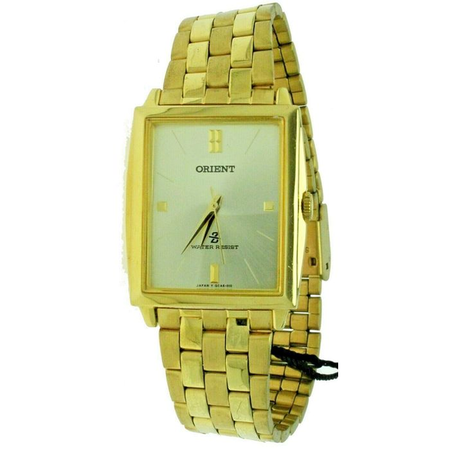 New Old Style ORIENT Quartz S/Steel Gold Color Band, Case & Dial Watch W- Resist on eBid United States | 221599848