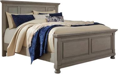 Lettner Light Gray Queen Panel Bed