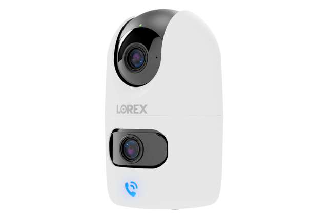 Lorex Connect 2K Dual-Lens Indoor Pan-Tilt Wi-Fi Camera
