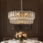 Elara Gold Crystal Round Chandelier