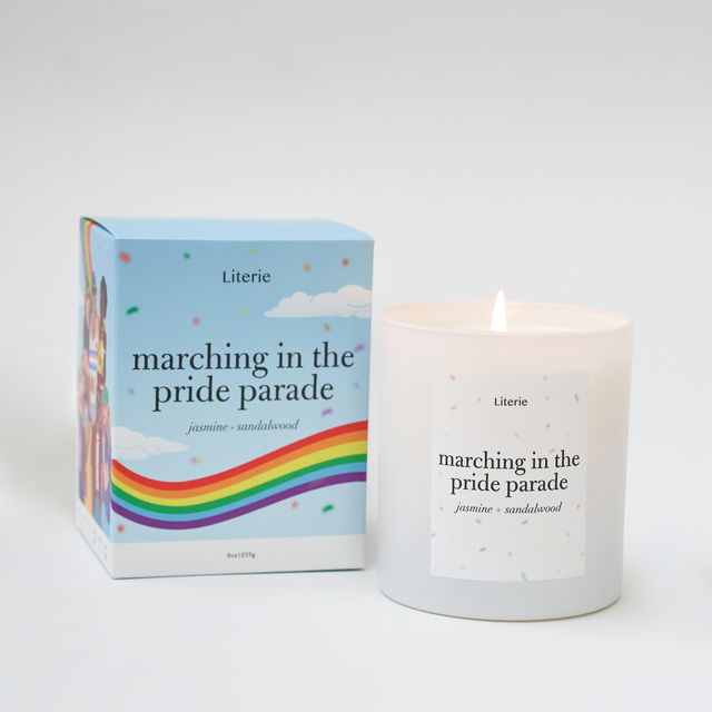 Marching in the Pride Parade