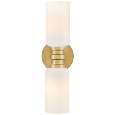 Hinkley Lark Naomi 16"H Lacquered Brass 2-Light Wall Sconce