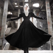 Wanqingyuan - Halloween Gothic Lolita OP Nun Style Long Sleeve Dress