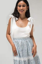 Mina Tie Shoulder Top