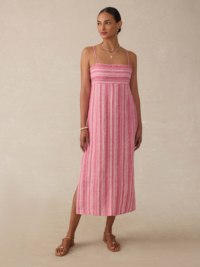 Sienna Linen Sun Dress - Granita Stripe