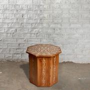 Natural Bone Inlayed Coffee Table with Wood Skirting