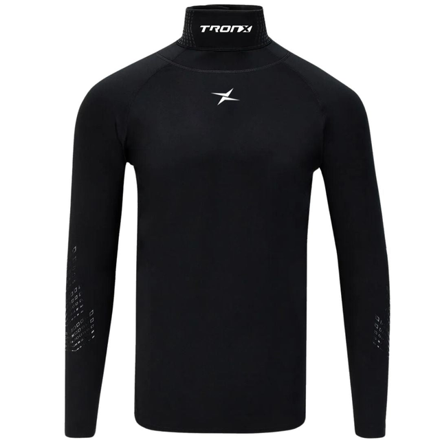TronX Long Sleeve Youth Hockey Cut-Resistant Neck Guard Protect Base Layer Shirt