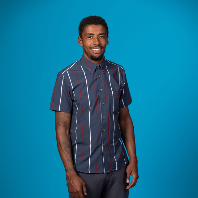 Range Shirt - White and Blue Pinstripe