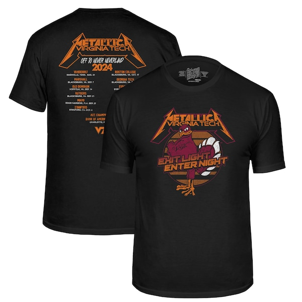 Virginia Tech Hokies Original Retro Brand Metallica Retro T-Shirt - Black