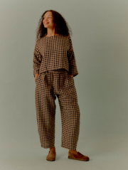 Huxley Black Cotton Jersey Trousers