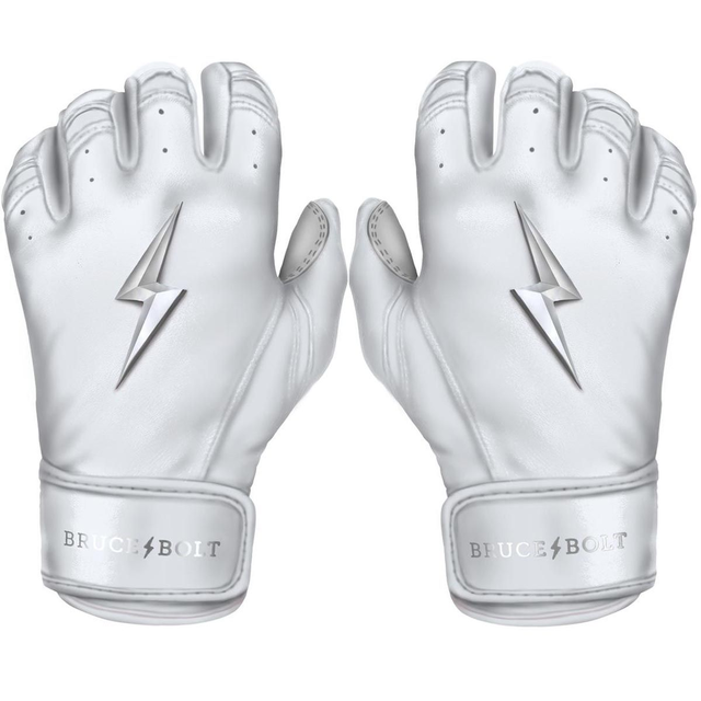 Bruce Bolt Adult Premium Pro Short Cuff Chrome Series Pair of Batting Gloves