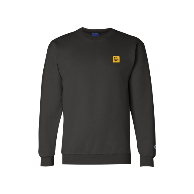 MRL Logo Embroidered Black Crewneck Sweatshirt