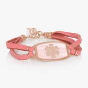 Cosette SmartSize Medical ID Bracelet in Pink Mother of Pearl and Rose Gold