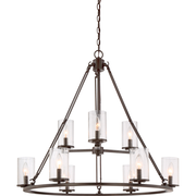 Buchanan 9 Light 33 inch Western Bronze Foyer Chandelier Ceiling Light