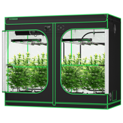 Smart Grow Tent Kit GIY-SGS-84 Pro 4x8, 8-Plant Complete System, with WiFi E42A Controller, 2x 450W VSFD4500 LED Grow Light, and 8-inch AeroZesh G8 Ventilation Combo