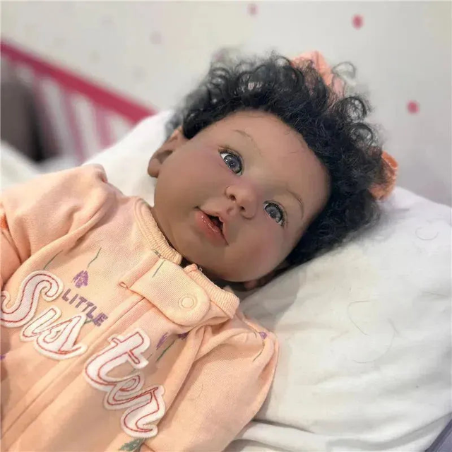 Reborn Baby Doll - African American Vinyl, Shyann 2