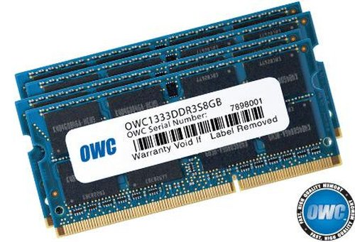 32.0GB (4 x 8GB) PC3-10600 DDR3 1333MHz SO-DIMM 204-Pin CL9 SO-DIMM Memory Upgrade Kit for Mac