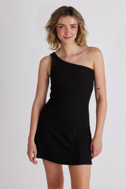 Onyx One Shoulder Dress