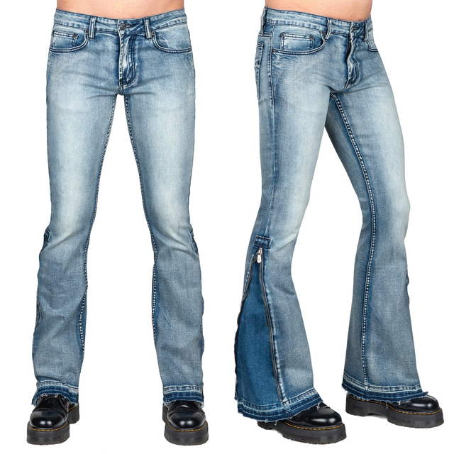 Hellraiser Side Zipper Jeans - Classic Blue