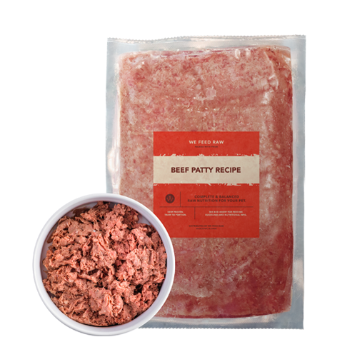 Raw Beef Recipe Patty For Dog | We Feed Raw