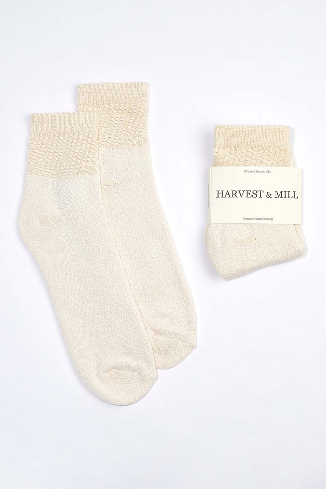Men's Organic Cotton Socks Natural-White Ankle