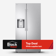 LG Craft Ice 26.6-cu ft Side-by-Side Refrigerator Smart Compatible with Dual Ice Maker ,Water and Ice Dispenser ( Printproof Stainless Steel ) ENERGY STAR Certified