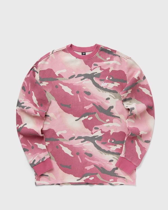 Cactus Flower Camo Waffle Longsleeve Tee