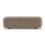 Otto Modern Block Sheepskin Upholstered Bench with Ball Feet