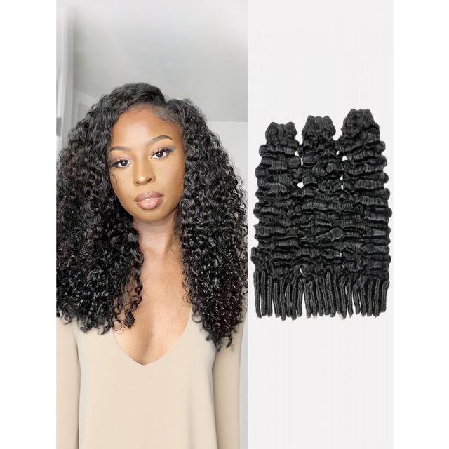 3PCS Burmese Curly 100% Human Hair Bundles Brazilian Virgin Hair Natural Black Soft & Bouncy Curly