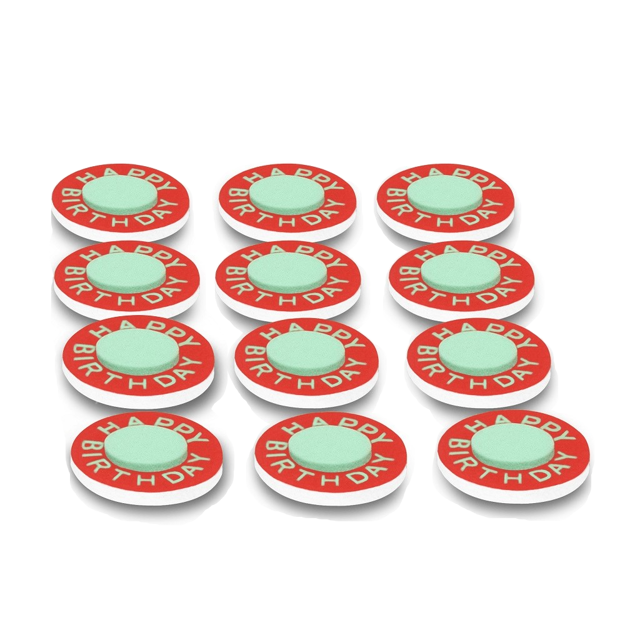 12 Happy Birthday Modern Dot Decorations