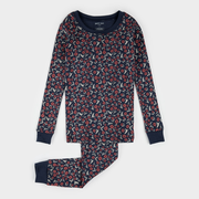 Poppy Print on Dress Blue PJ Set