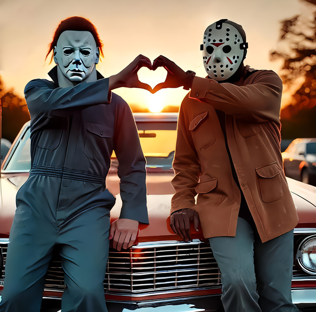 Michael Vs Jason Heart Hands 1 - STK04276 (DTF Transfers)