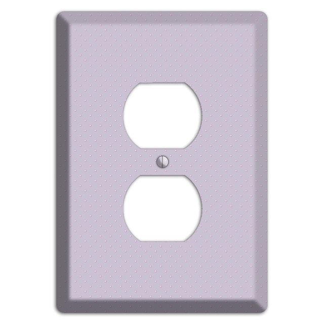 Lavende with Tiny Dots Duplex Outlet Wallplate