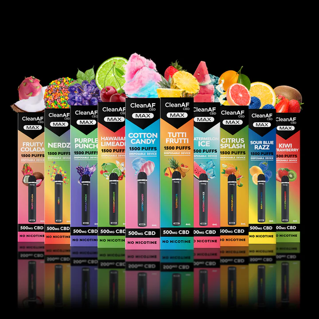 CleanAF MAX- CBD Disposable, 500mg- 1500 Puffs