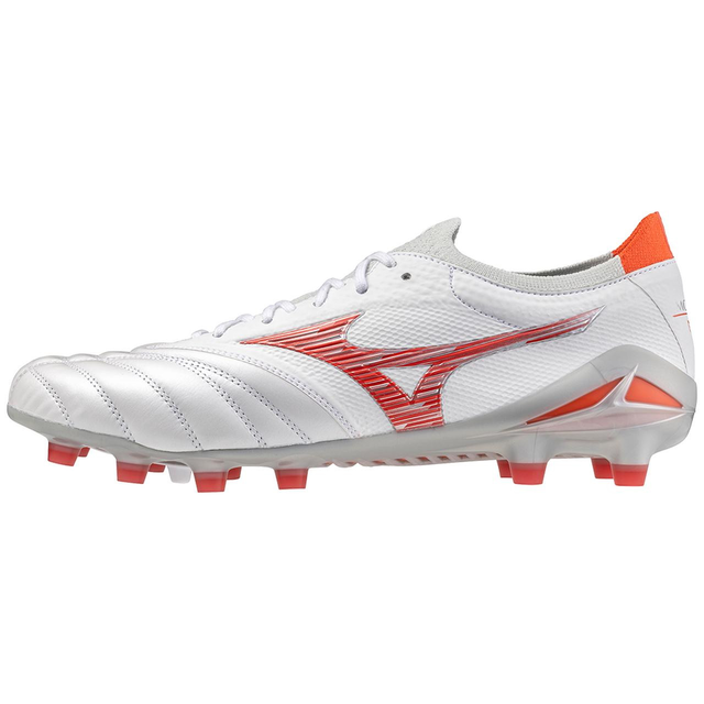 Morelia Neo IV Beta Made in Japan KL Soccer Cleat, White/Radiant Red