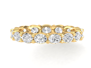Jovie 14K Gold Eternity East to West Oval Lab Gown Diamond Anniversary Ring (2 TCW)