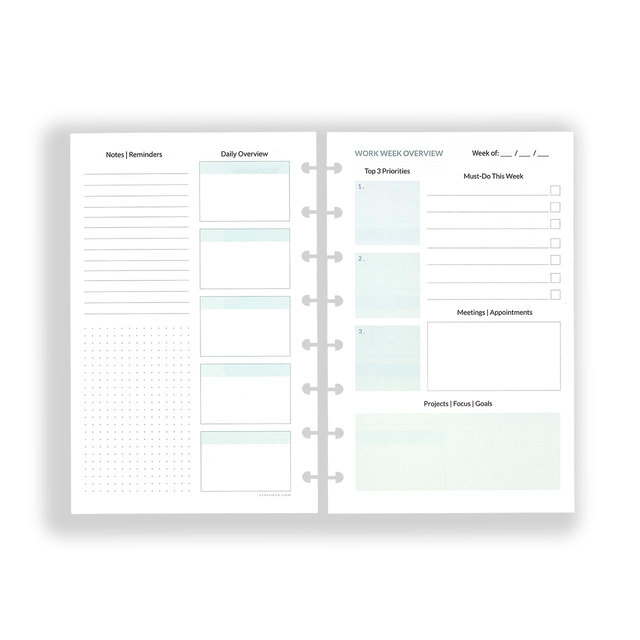 Circa Workweek Planner Refill