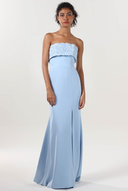 Trumpet-Mermaid Sweep-Brush Train Stretch Crepe Bridesmaid Dress CS0591BM