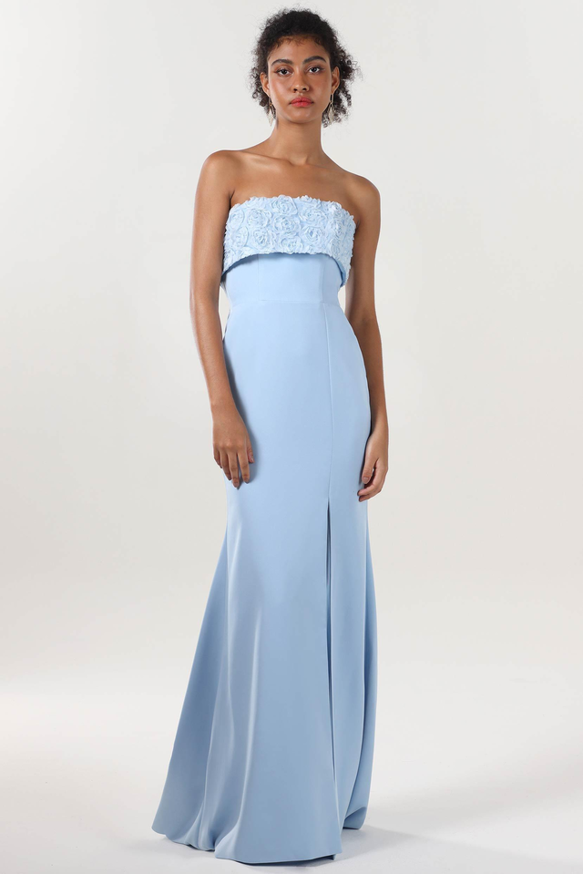 Trumpet-Mermaid Sweep-Brush Train Stretch Crepe Bridesmaid Dress CS0591BM