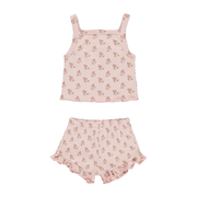 2pc Roses Shortie Set