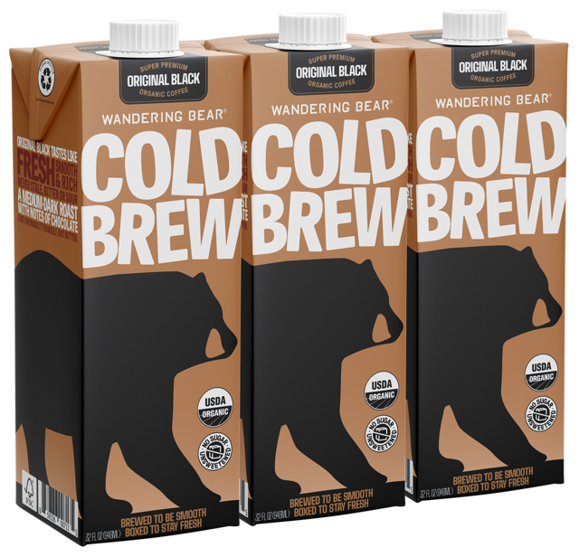 Cold Brew Coffee (32oz Cartons) - Straight Black