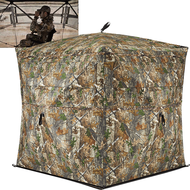 50% off Hunting Blind See Through with Carrying Bag, Pop Up Ground Blinds 270 Degree
