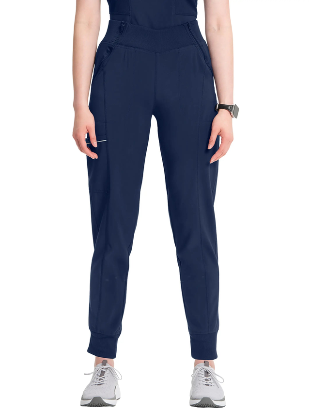 Infinity Women's Mid Rise Tapered Jogger Scrub Pant | Navy Blue